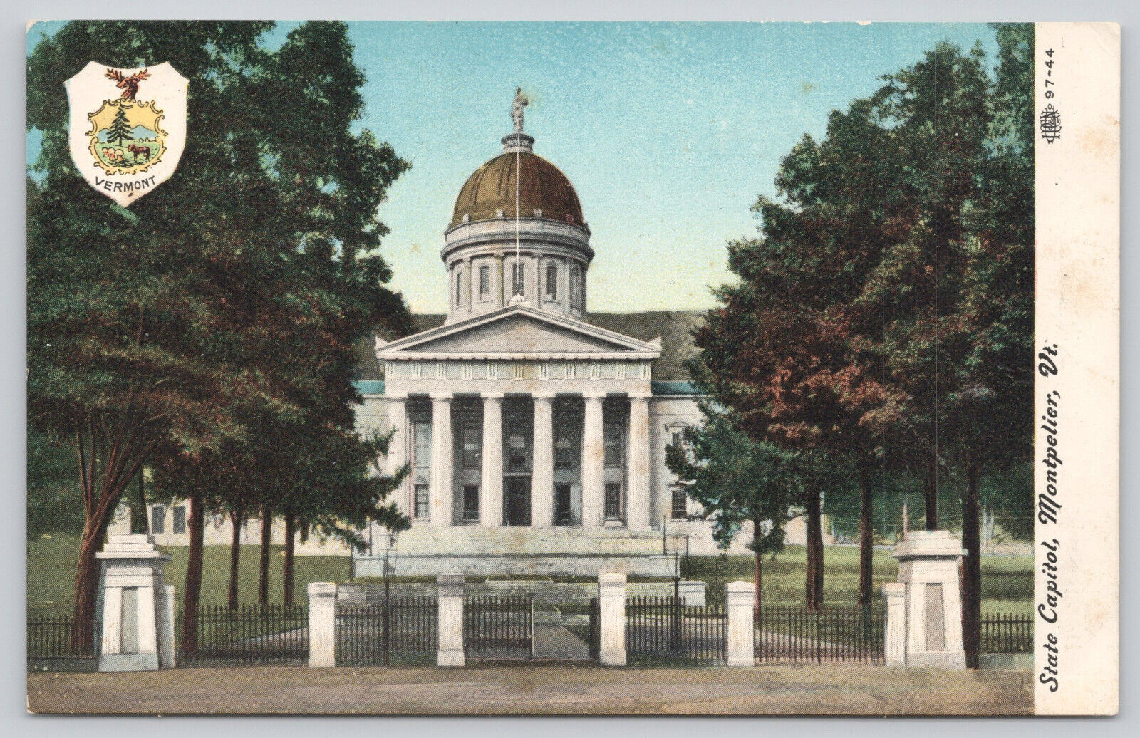 Postcard Montpelier, Vermont State Capitol Unposted (785)