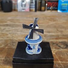 VINTAGE WINDMILL BLUE/WHITE DELFT HAND PAINTED  PEPPER SHAKER RARE Holland picture