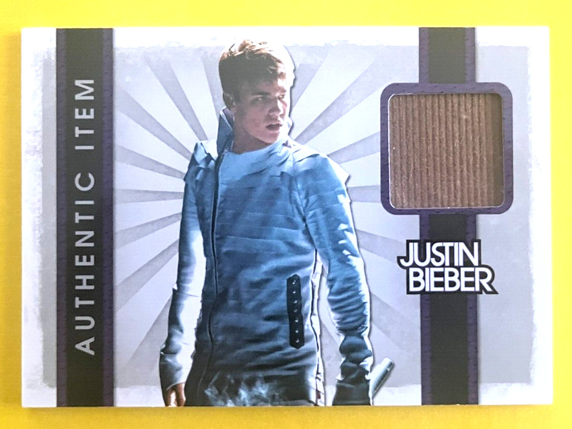 2012 PANINI JUSTIN BIEBER COLLECTION AUTHENTIC EVENT WORN ITEM JUSTIN BIEBER #7