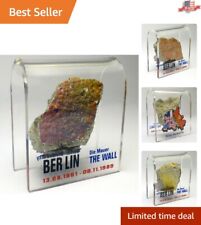Exclusive Berlin Wall Relic Mounted in Acrylic - Historical Collectible 2x2 picture