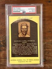 Howard “Earl” Averill Signed HOF Post Card PSA Auto picture