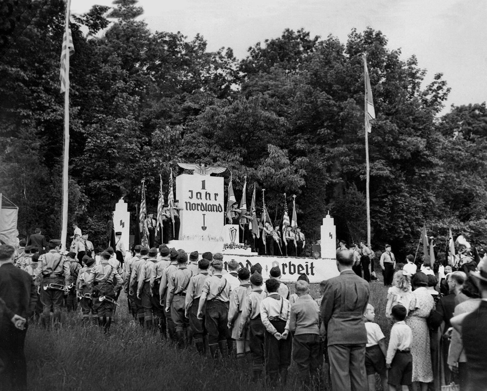 1939 GERMAN AMERICAN BUND RALLY Andover NJ PHOTO (225-v)