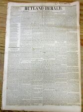 3 1844 Rutland VERMONT newspapers DEMOCRAT JAMES KNOX POLK ELECTED US PRESIDENT picture