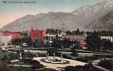 City Hall Park, Ogden, Utah, Early Postcard, Unused picture