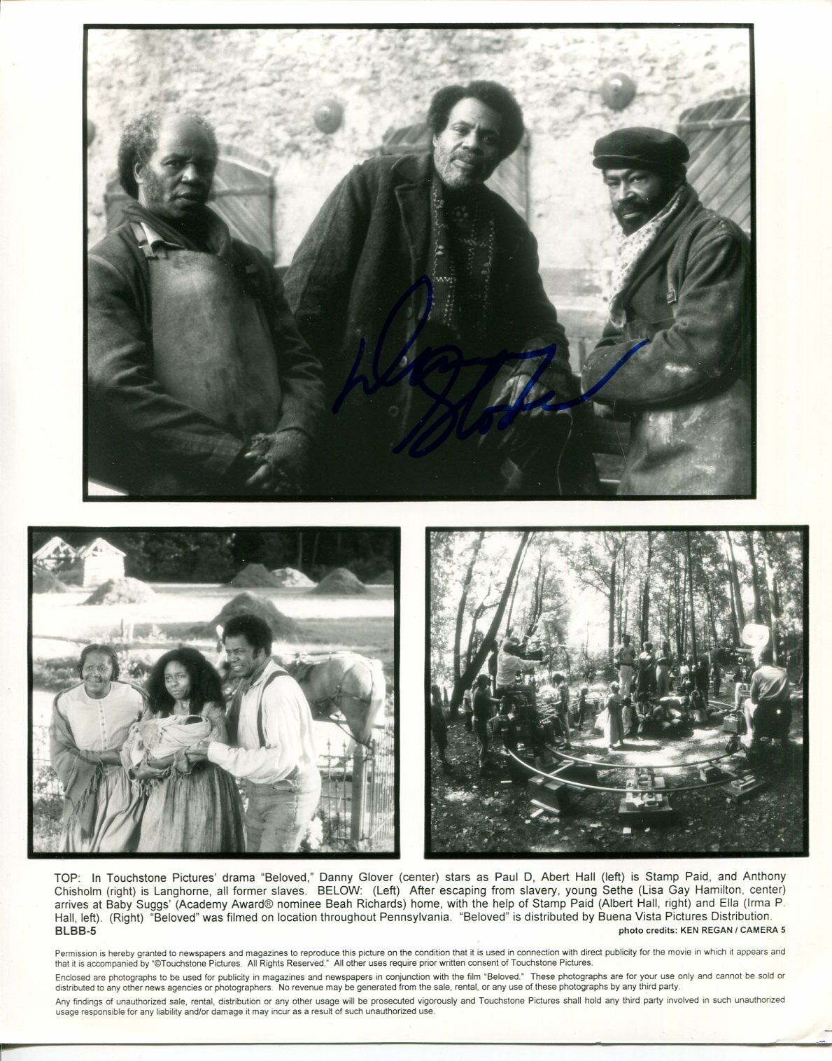 Danny Glover Beloved Signed Autograph Original Press Movie Still Photo