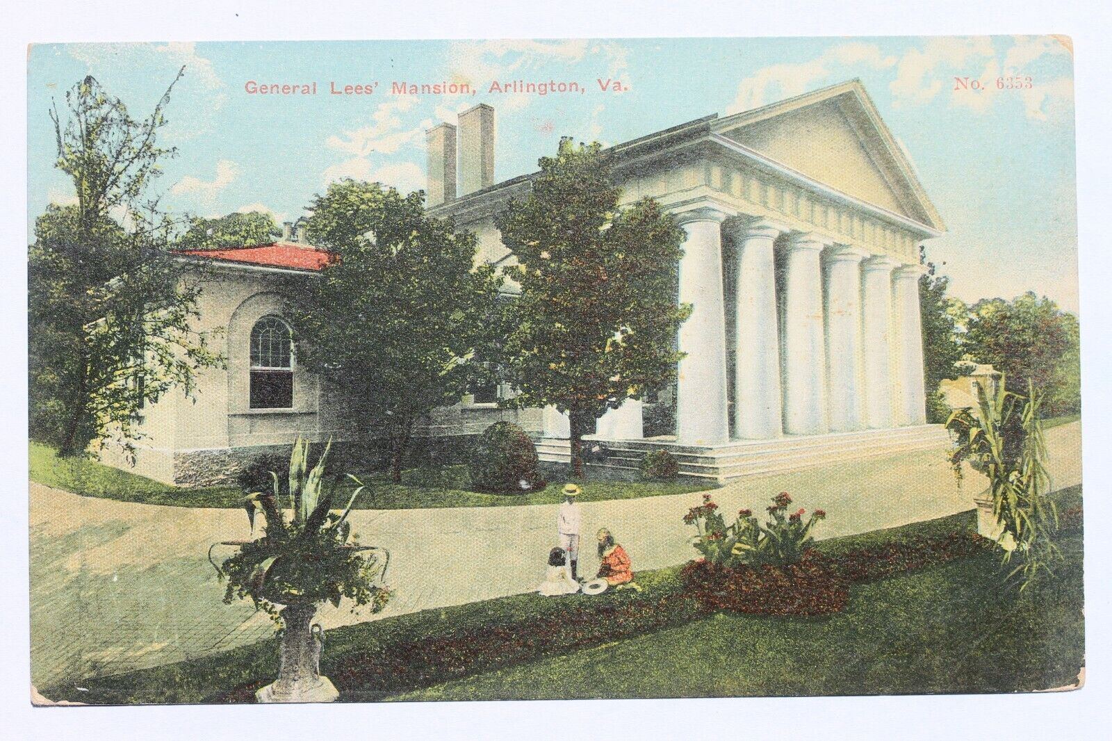 Old postcard GENERAL LEE'S MANSION, ARLINGTON, VA VIRGINIA
