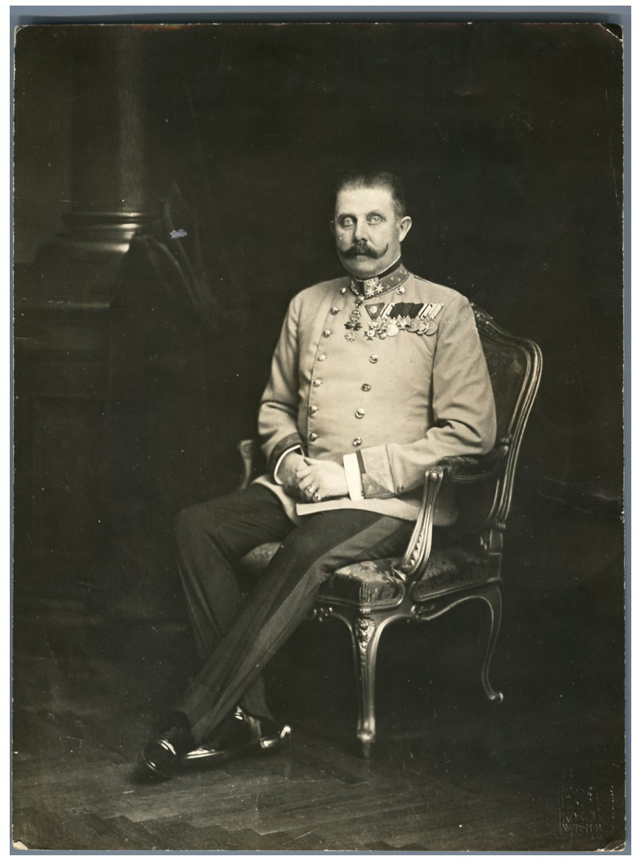 Vintage Prince Franz Ferdinand of Habsburg Silver Print, François Ferdinand