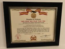 South Vietnam Gallantry Cross Certificate w/Palm (T3) FREE PRINTING picture