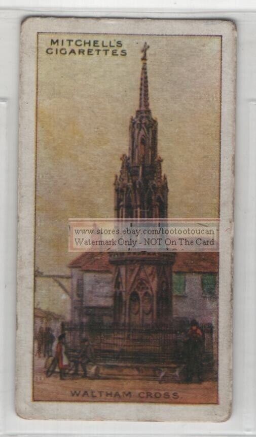 Waltham Cross Memorial to King Edward I\'s  Wife 1920s Ad Trade Card