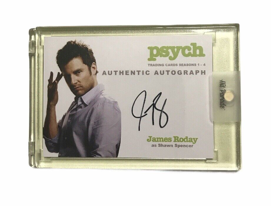 Psych James Roday Dule Hill autograph signed card seasons 1-4 