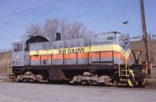 BAY COLONY Railroad Train Locomotive 1052 S BRAINTREE MA Original Photo Slide picture