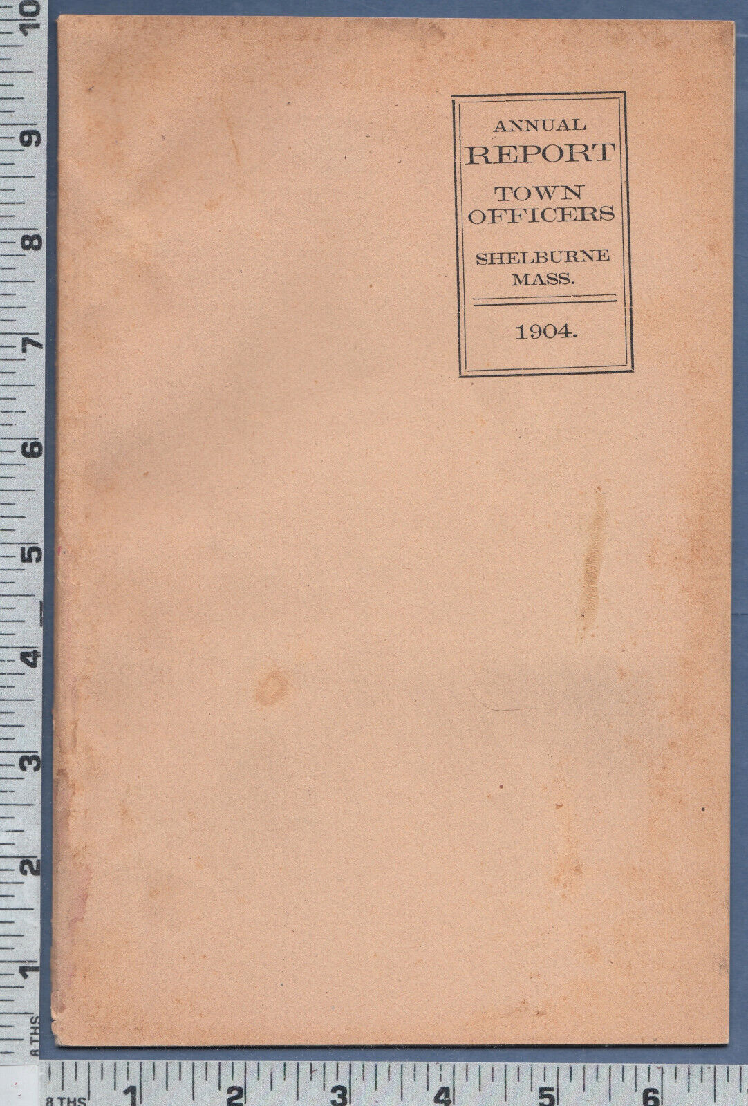 C890 Shelburne MA 1904 annual Report Etta L Morse Ralph Waldo Emerson Ada Shaw