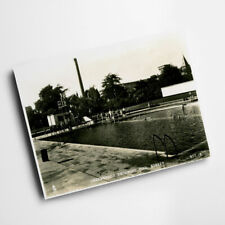 A6 PRINT - Vintage Somerset - Greenbanks Swimming Pool, Street picture