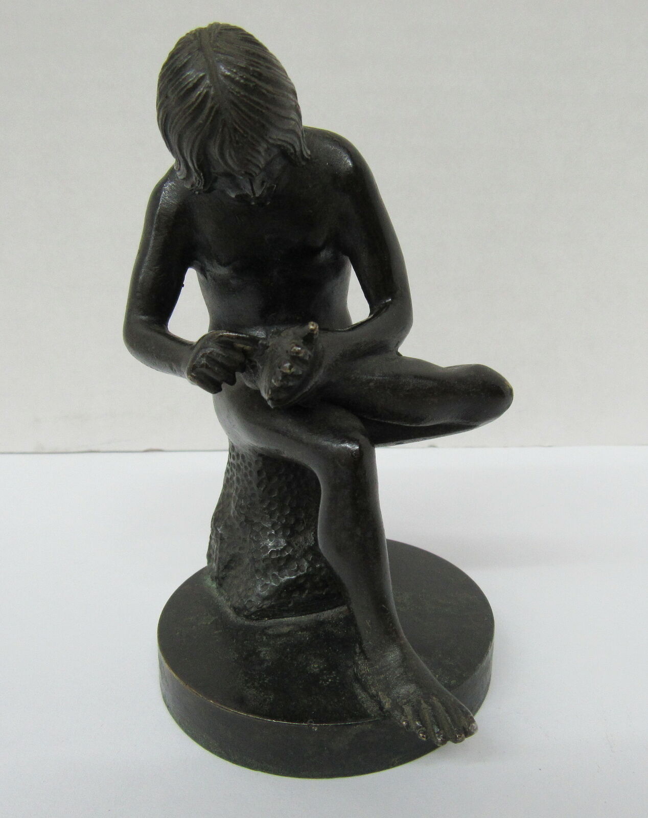 Antique Bronze Sculpture after Spinario Boy with Thorn 4.5\