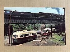 Postcard Maryland Baltimore Streetcar Museum Trolley Reading Railroad 2102 Train picture