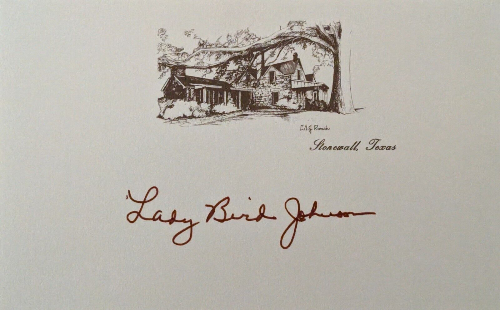 Lady Bird Johnson Autograph