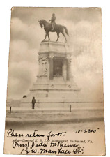 Robert E Lee Postcard General Of CSA Civil War Monument Richmond Virginia  1905 picture