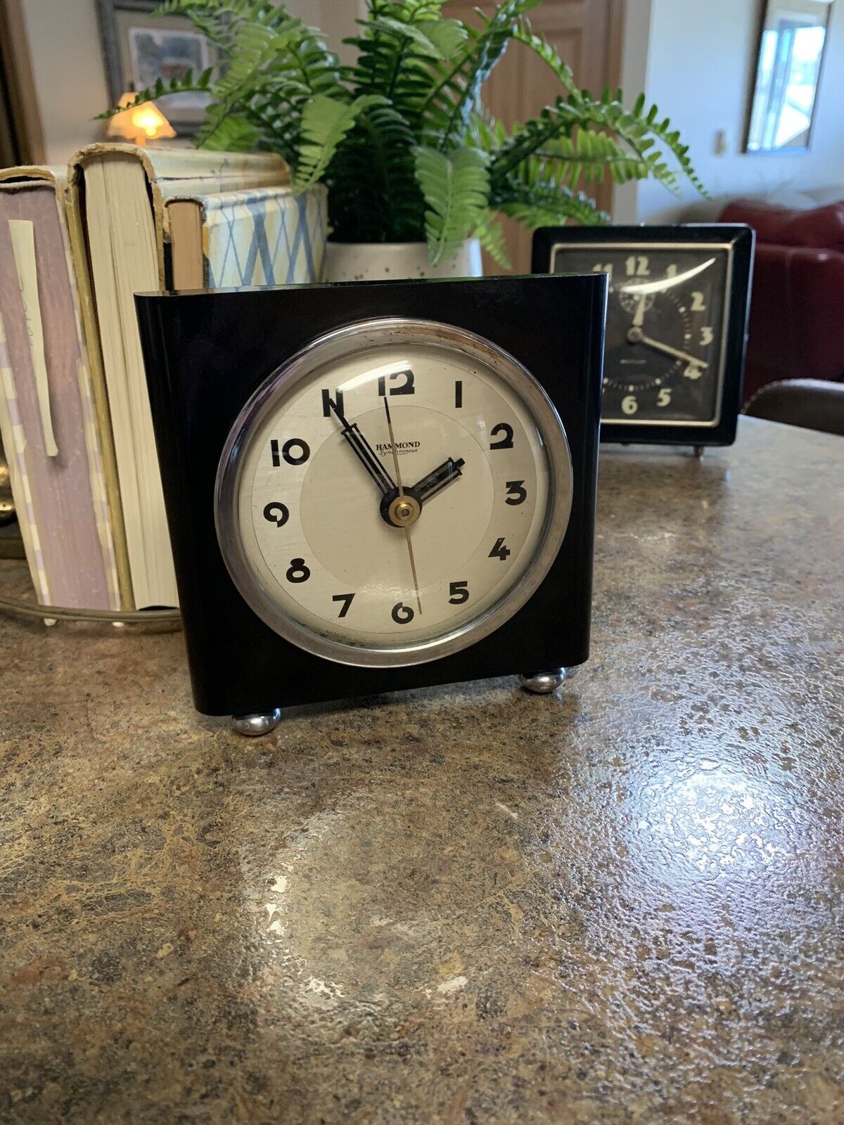 HAMMOND Synchronous ASBURY Art Deco Clock  1930's - Bakelite - RARE