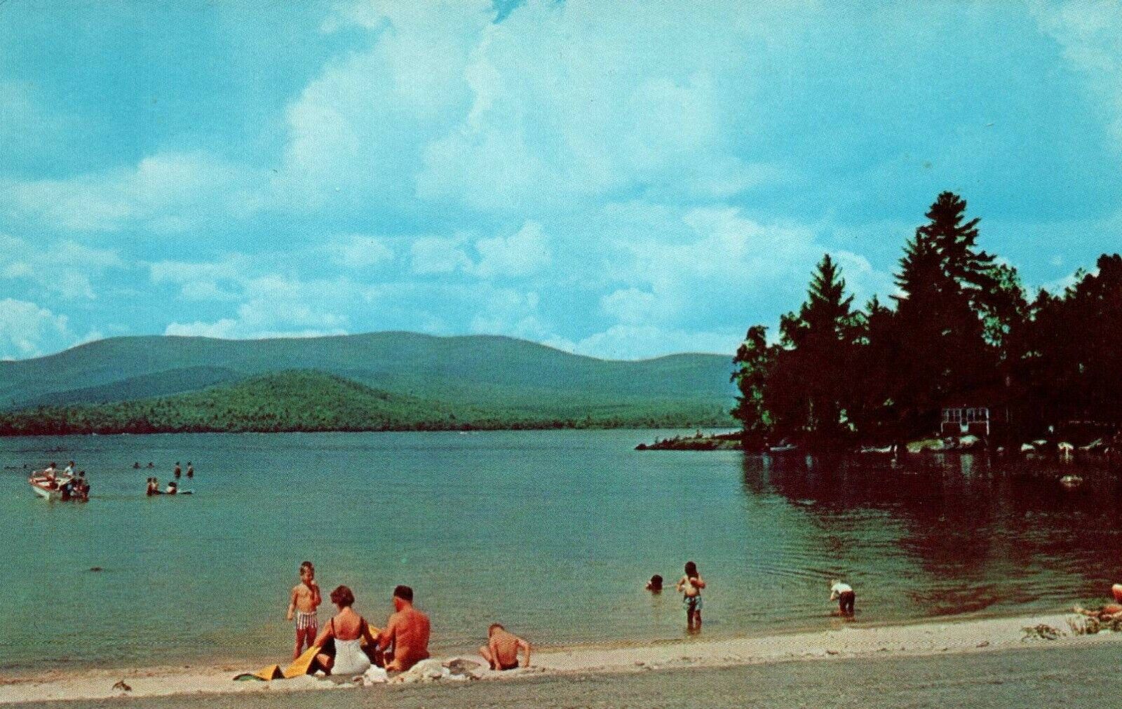 Andover Maine ME Silver Lake Postcard
