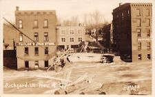 RPPC Richford Vermont Flood Nov. 4 1927 Taylor's Drug Store Photo Postcard picture