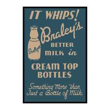 Braley's Dairy Cream Top Bottles Fridge Magnet picture