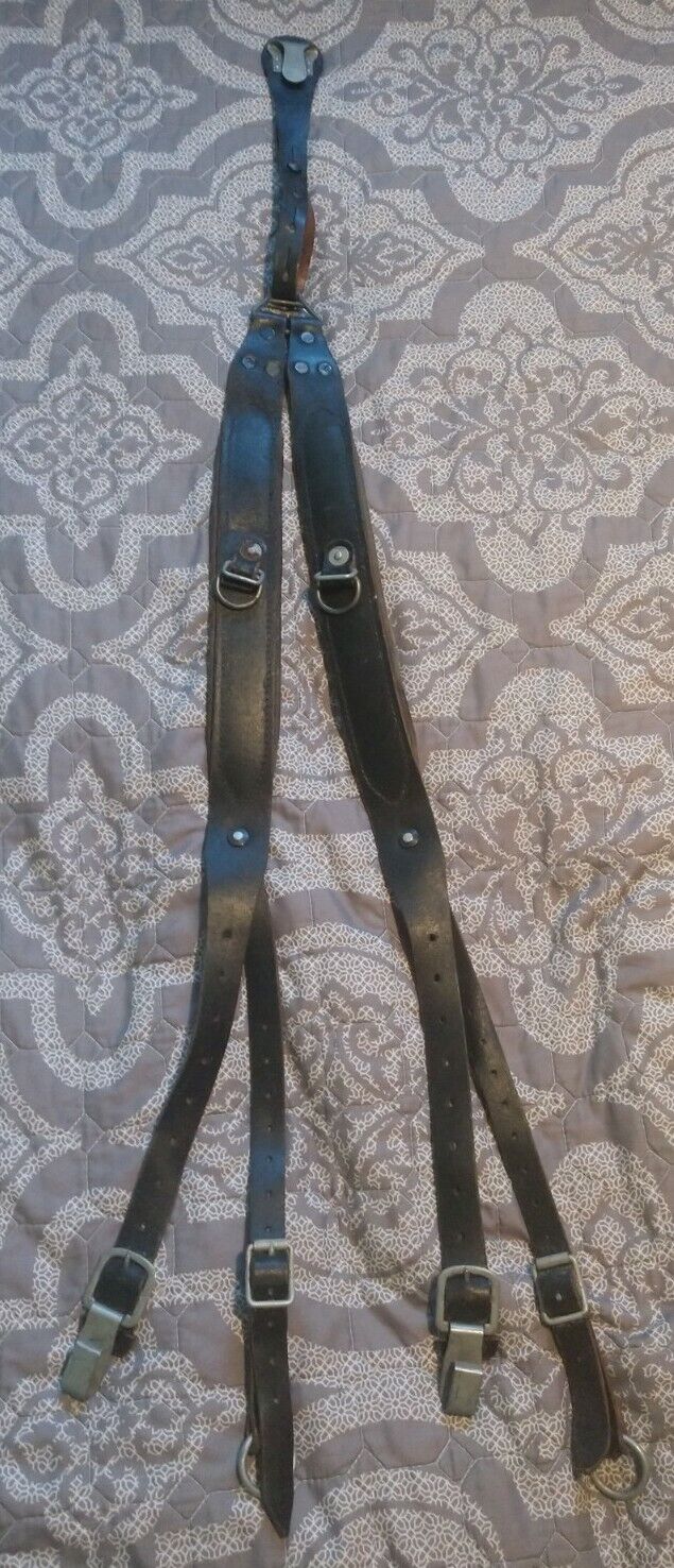Vintage German Stolla Leather Suspenders