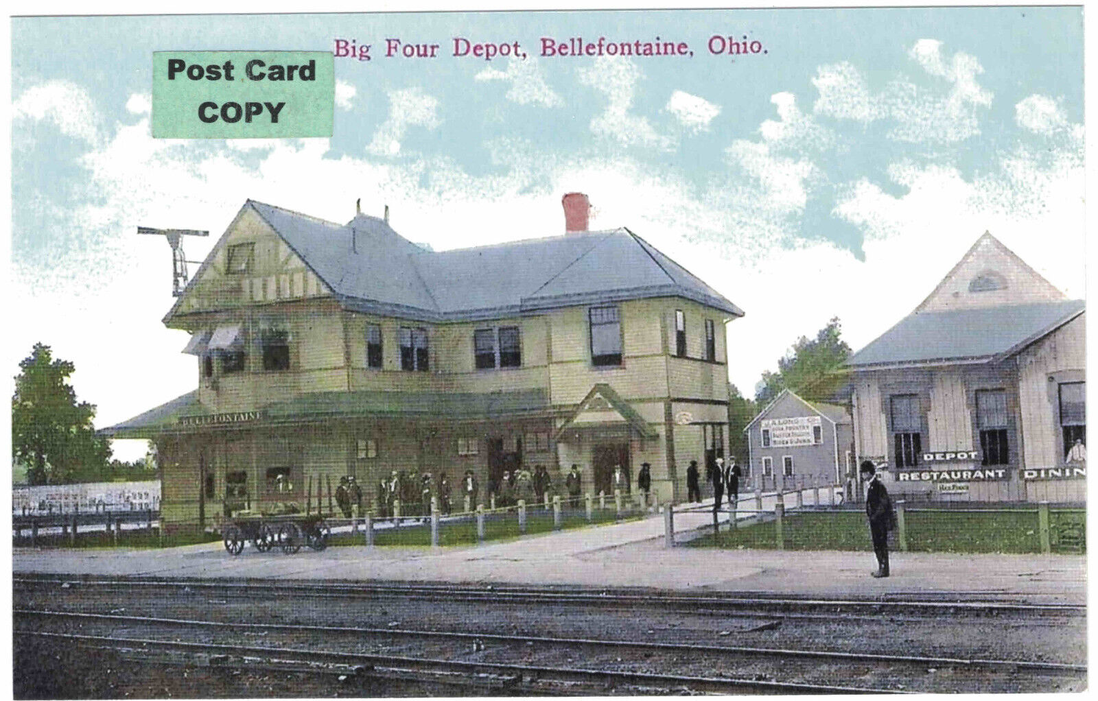 Big Four Railroad Depot (train station)  at Bellefontaine, Logan Co., OH Ohio