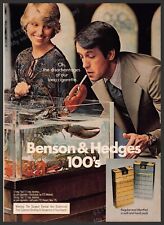 Benson & Hedges 100's 1970s Print Advertisement 1976 Cigarettes Lobster Tank picture