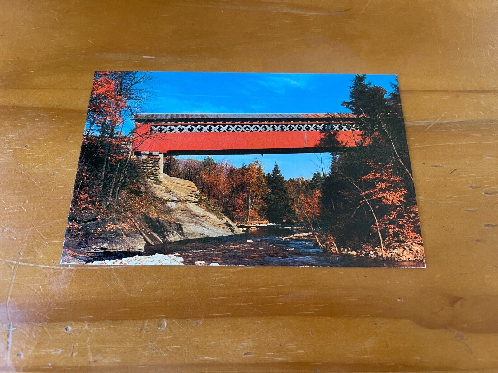 Postcard Old Covered Chiselville Bridge, East Arlington, Vermont VT Unposted