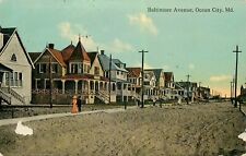 Postcard Ocean City MD Maryland Baltimore Ave 1912 Divided  picture