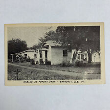 Postcard Pennsylvania Bartonsville PA Pokona Farm Cabins 1920s Unposted B&W picture
