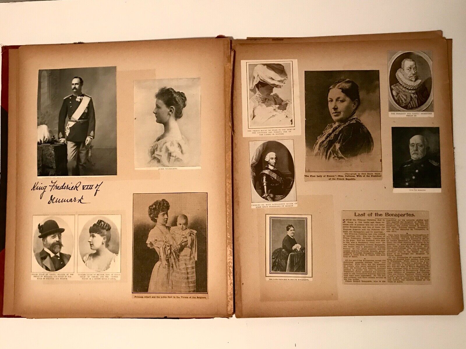 1900\'S ANTIQUE 160+ PHOTOS UK BRITISH EUROPEAN GERMAN ROYAL FAMILY PICTURE ALBUM