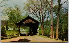 Waitsfield, Vermont, Covered Bridge, Horse & Buggy - Postcard picture