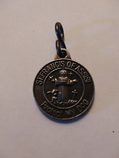 St Francis of Assisi Protect My Dog Pet Medal Pewter + Prayer card picture