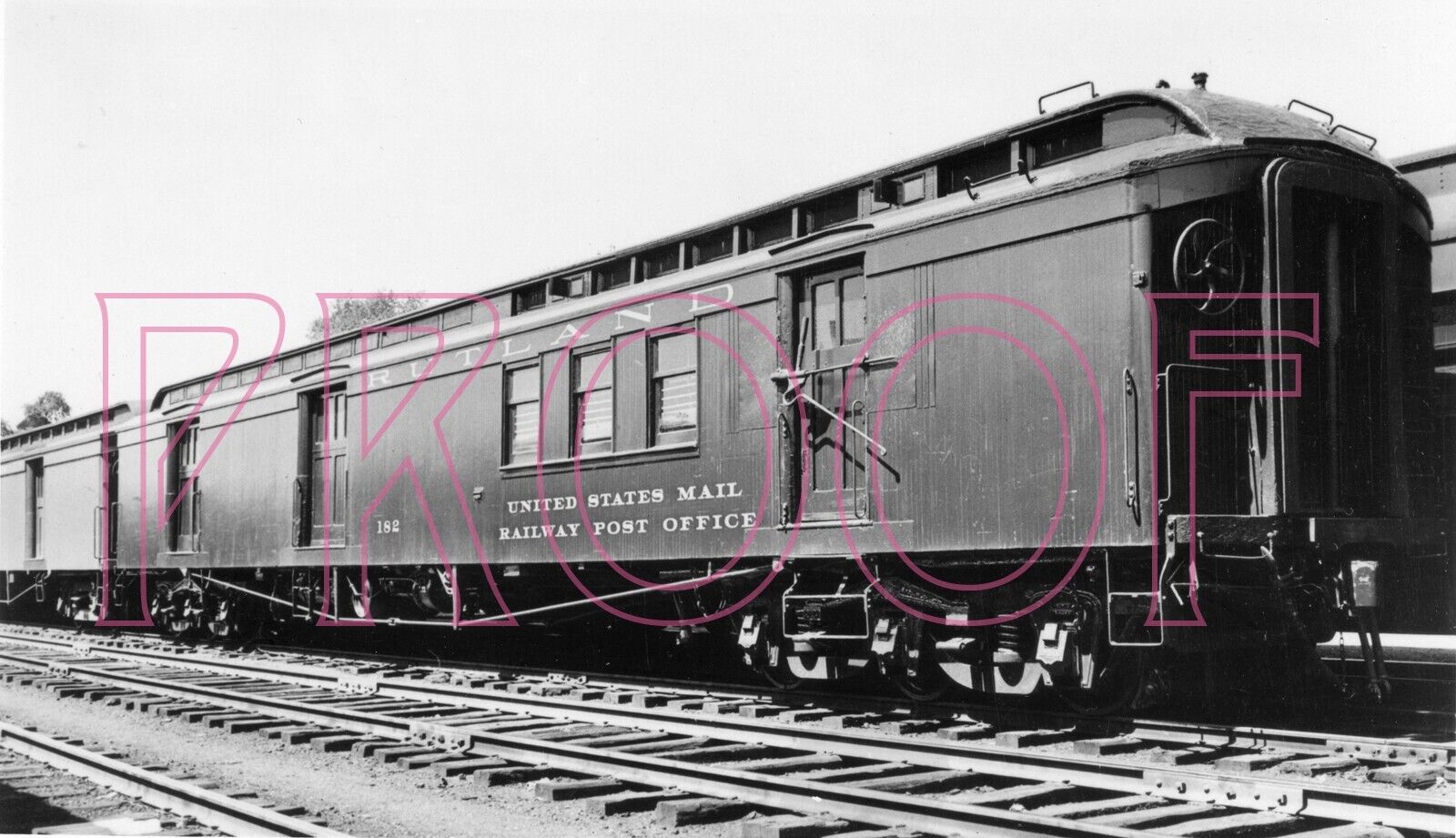 Rutland Railroad Baggage/Mail Car 182 - 8x10 Photo