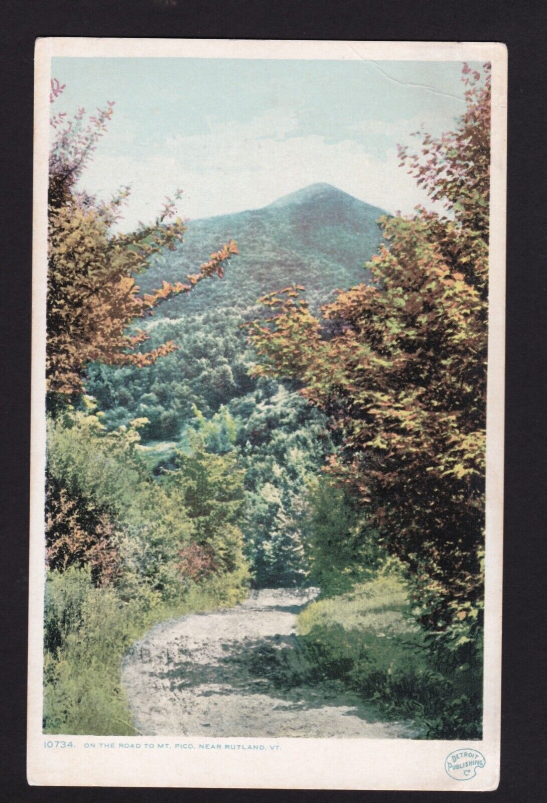c1908 On the road to Mt. Pico near Rutland Vermont postcard