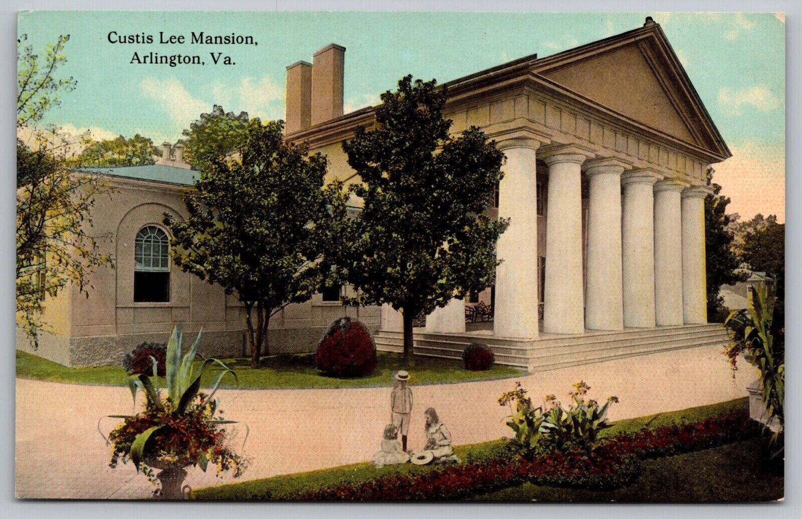 Arlington Virginia Custis Lee Mansion Confederate Landmark DB Postcard