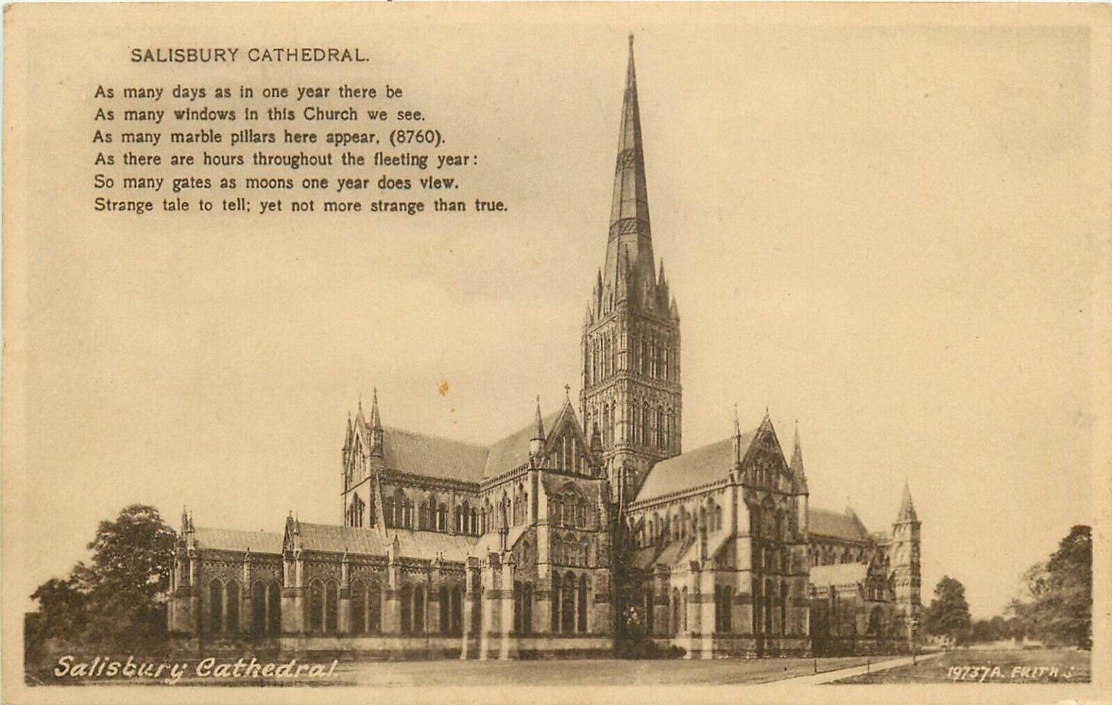 Salisbury Cathedral Wiltshire England UK Postcard