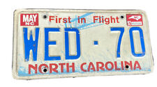 Vintage North Carolina License Plate  WED-70   picture