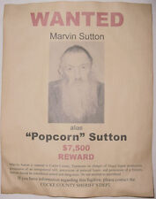 Marvin Popcorn Sutton Wanted Poster, Red, Moonshine, Moonshiner picture