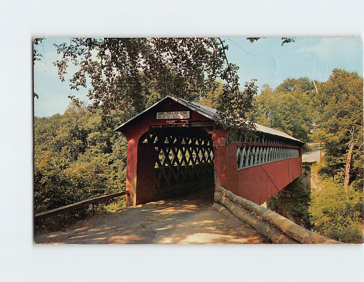 Postcard Old Covered Chiselville Bridge, Sunderland, Vermont