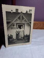 Vintage Photo Of Couple Open Sign home Business  picture