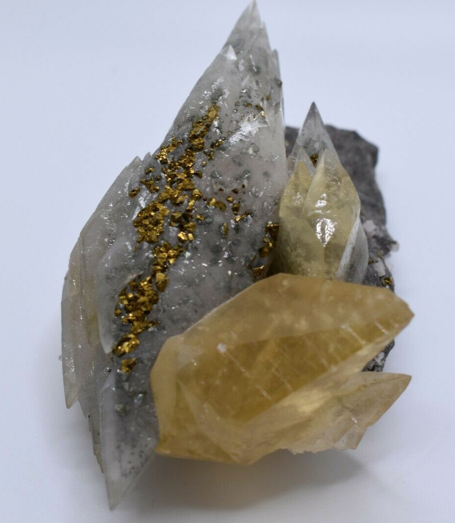 Stunning Calcite with Phantoms and Pyrite - Fletcher Mine, Missouri