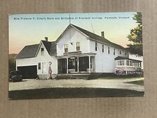 Postcard Plymouth VT Cilley's Store Birthplace President Coolidge Hand Colored picture
