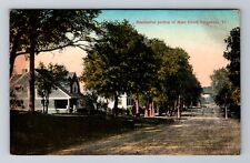 Vergennes VT-Vermont, Residential Portion Of Main Street Vintage c1911 Postcard picture