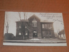 COLCHESTER IL - 1907 REAL PHOTO POSTCARD - HIGH SCHOOL - MCDONOUGH COUNTY picture