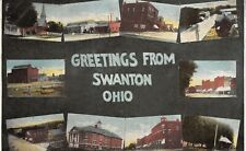 Swanton Ohio~Church~Mill St Elevator~Downtown~Birdseye~School~Multiview~c1910 picture