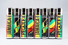 8 pcs New Refillable Clipper Lighters Jamaica Peace Design picture