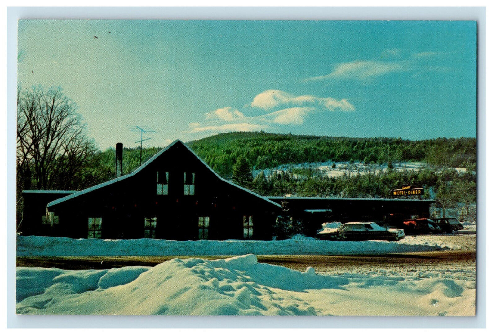 c1950s The Gateway Motel and Diner, Waitsfield Vermont VT Unposted Postcard