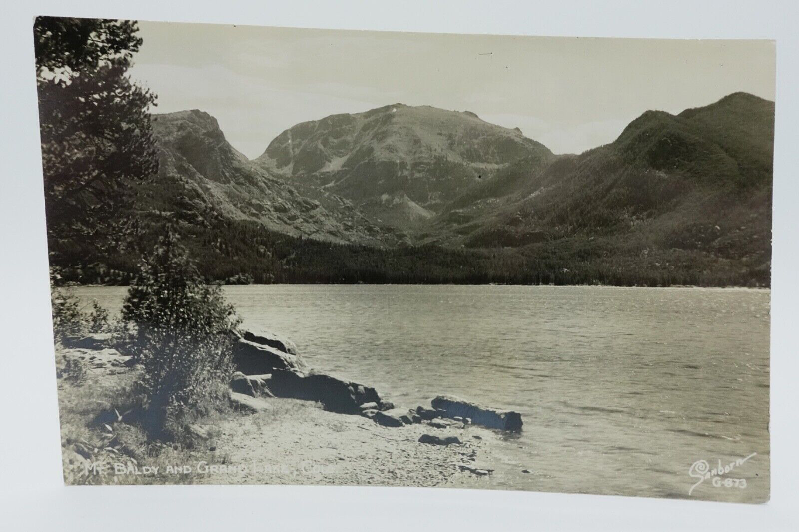 Mt. Baldy and Grand Lake Colorado 1946 Sanborn RPPC Postcard